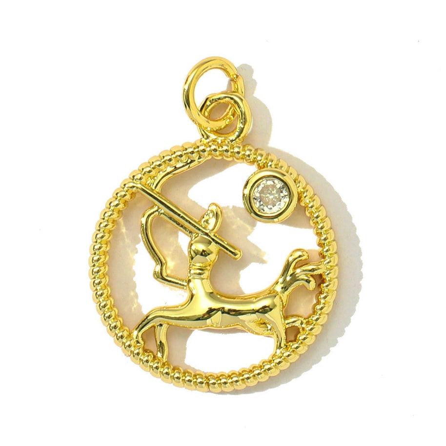 Personalized Zodiac Pendant | Libra Scorpio Zircon Charm