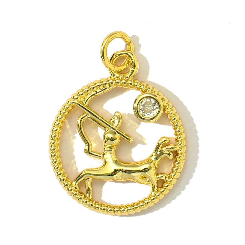 Personalized Zodiac Pendant | Libra Scorpio Zircon Charm