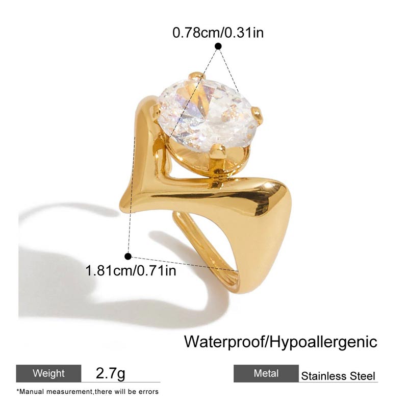 CZ Geometric Ring
