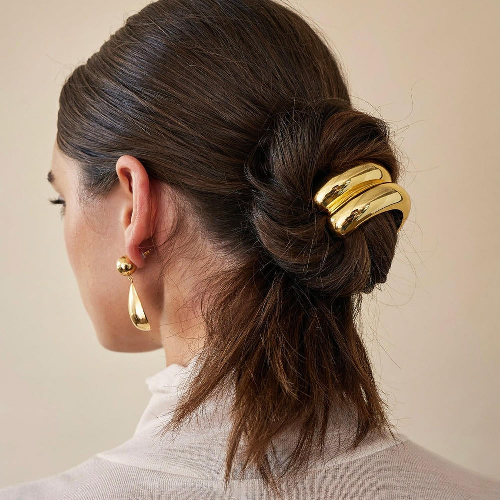 Metal Hair Tie Minimalist Ponytail Holder JXH2403004