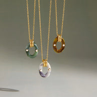 Original Resin Necklace | 18K Gold Plated Fade-Resistant