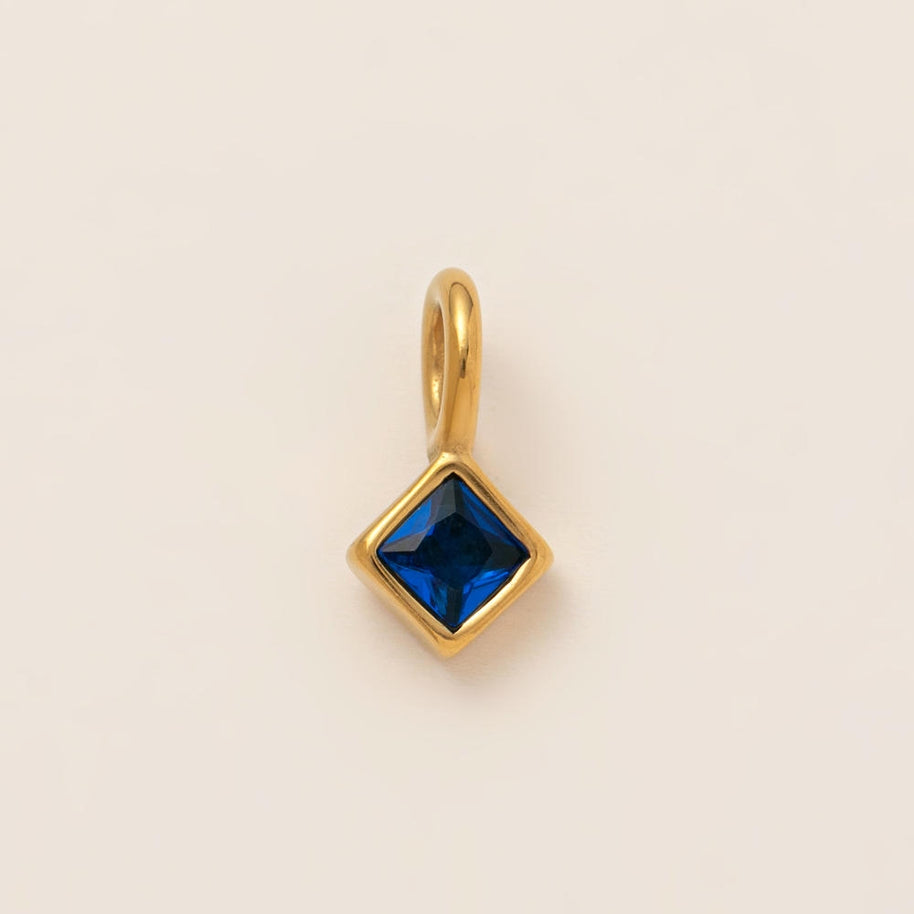 Multi Shape 12 Birthstones Pendant Gold Plated DIY JX061404M