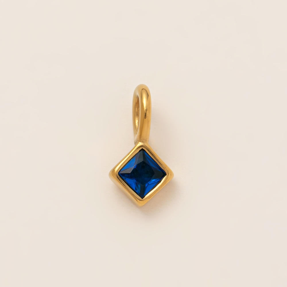 Multi Shape 12 Birthstones Pendant Gold Plated DIY JX061404M