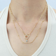 Paperclip Chain Charm Necklace