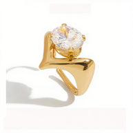 CZ Geometric Ring