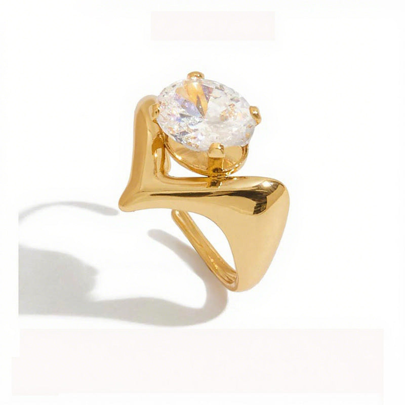 CZ Geometric Ring