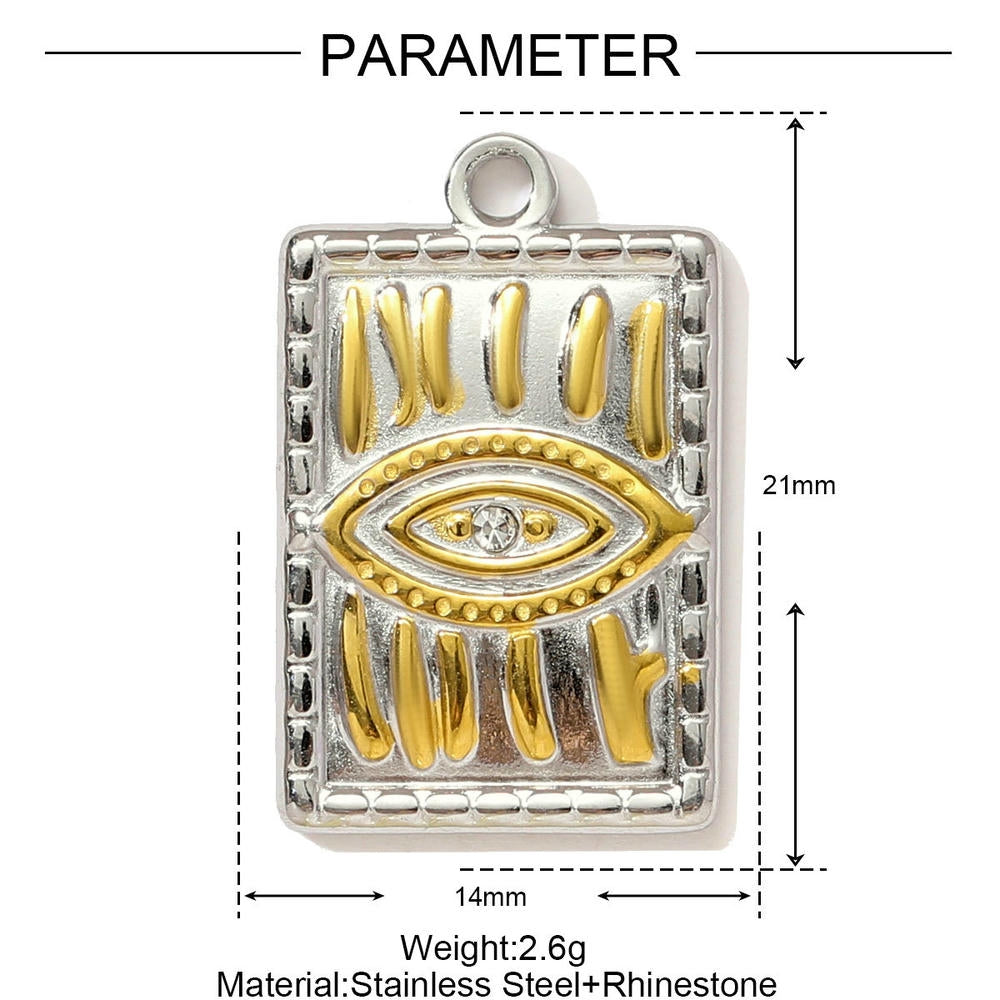 Sun Palm Tree Pendant | Two-tone Playful Strawberry Charm