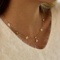 Lucky Clover Zircon Necklace | Hypoallergenic Women Jewelry