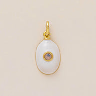 Colorful 12 Birthstones Zircon Charm Round Square DIY