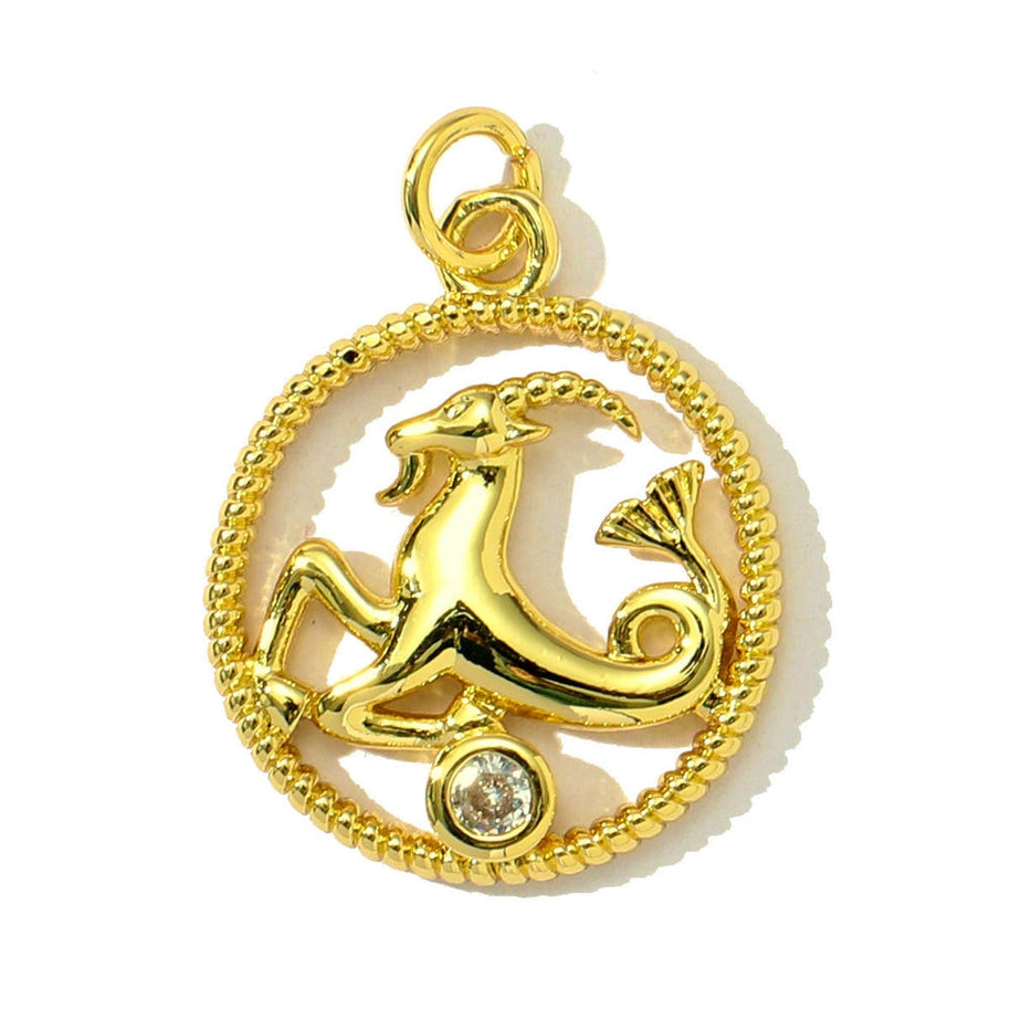 Personalized Zodiac Pendant | Libra Scorpio Zircon Charm