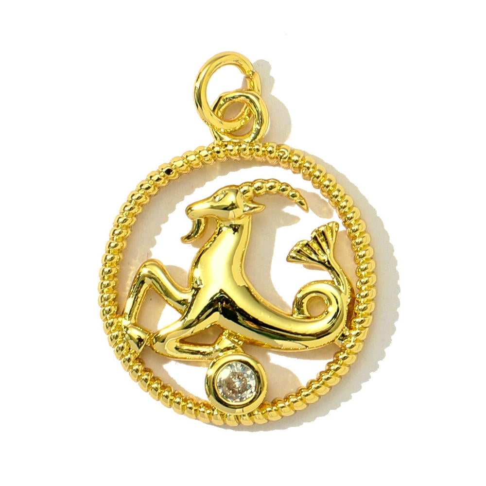 Personalized Zodiac Pendant | Libra Scorpio Zircon Charm
