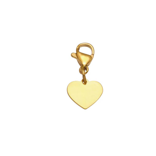 Stainless Steel Heart Charm