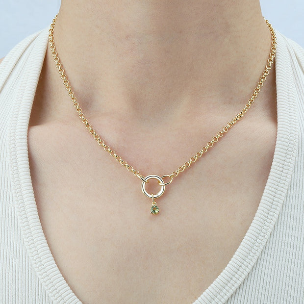 Rolo Chain Charm Necklace