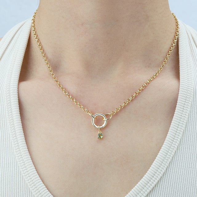 Rolo Chain Charm Necklace
