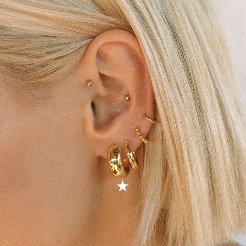 Bold Tube Hoop Earring JAE576