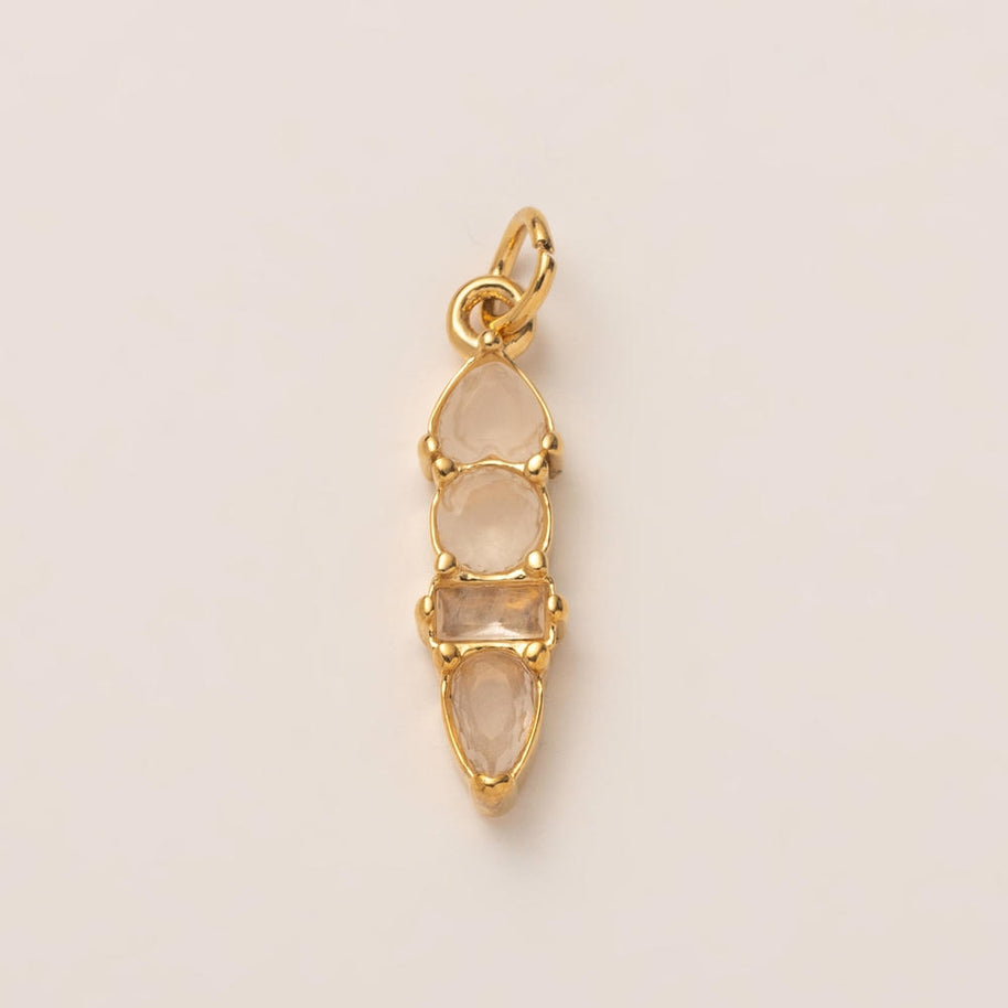 DIY 12 Months Birthstone Zircon Pendant 18K Gold JX24111602M