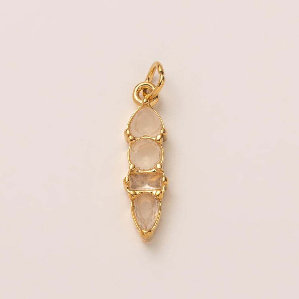 DIY 12 Months Birthstone Zircon Pendant 18K Gold JX24111602M