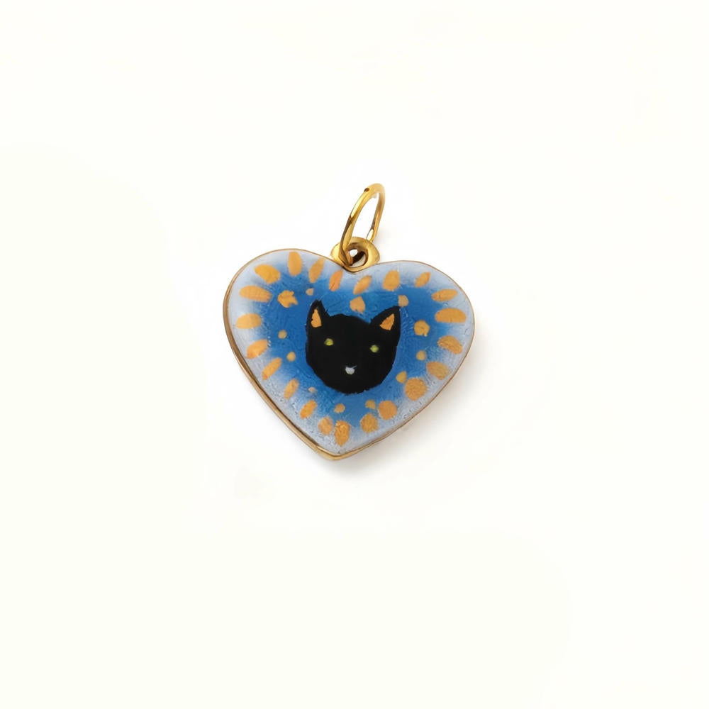 Heart Series Enamel Charm Stainless Steel Colorful DIY
