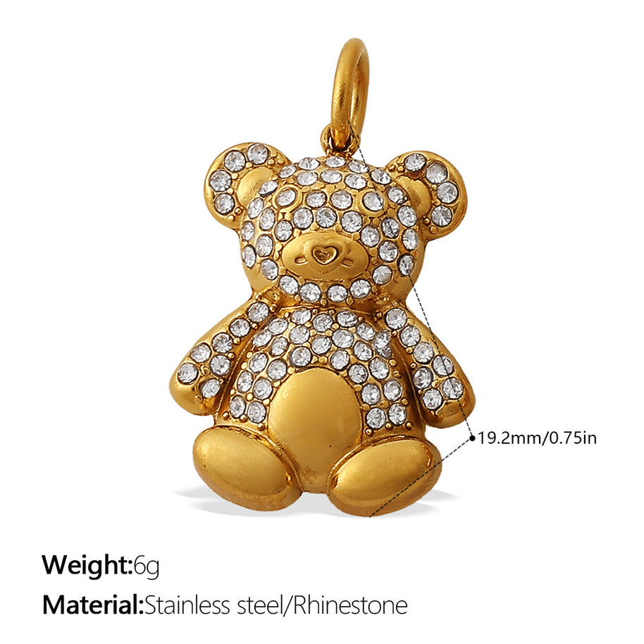 Cute Animal Charm Set Steel 18K Gold Plated DIY Versatile