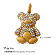 Cute Animal Charm Set Steel 18K Gold Plated DIY Versatile