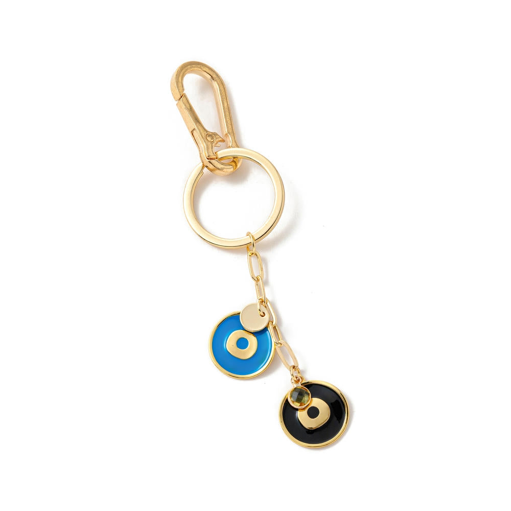 Heart Evil Eye Bag Charms Braided Rope Keychain Accessories