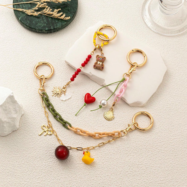 Mix-and-Match 18K Gold Plated Cute Elements DIY Bag Charms