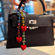 Acrylic Heart Bag Chain Macaron Color Ins Fashion DIY Charm