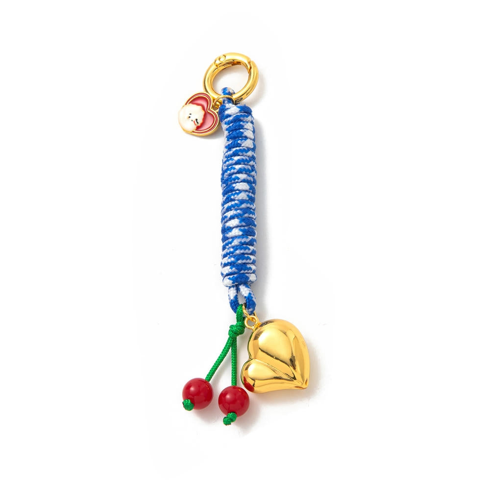 Heart Frog Pendants Cute Woven Keychain Charms JX251405O01