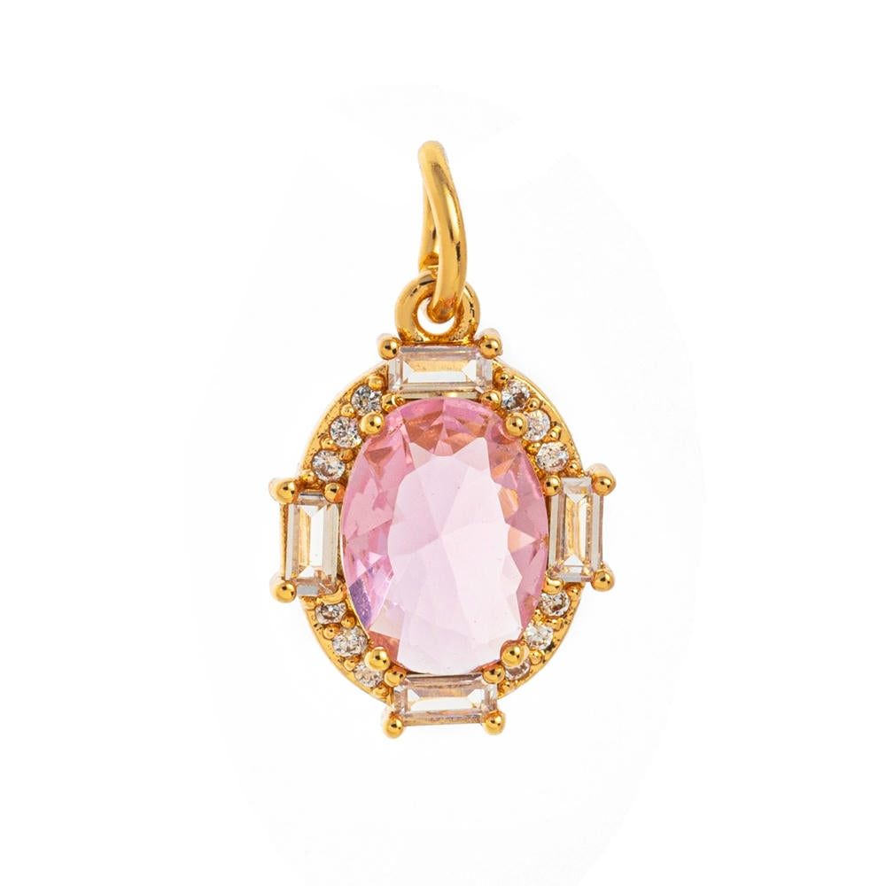 Adjustable Chain 12 Birthstones Pendant 18K Gold JX010405GK