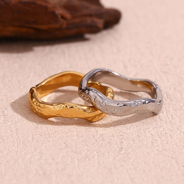 Hammered Wave Ring