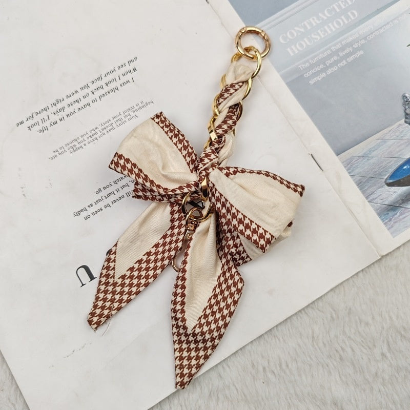 Scarf Keychain | Hand-Woven Bag Charm & Chain Extender