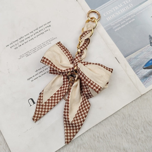 Scarf Keychain | Hand-Woven Bag Charm & Chain Extender