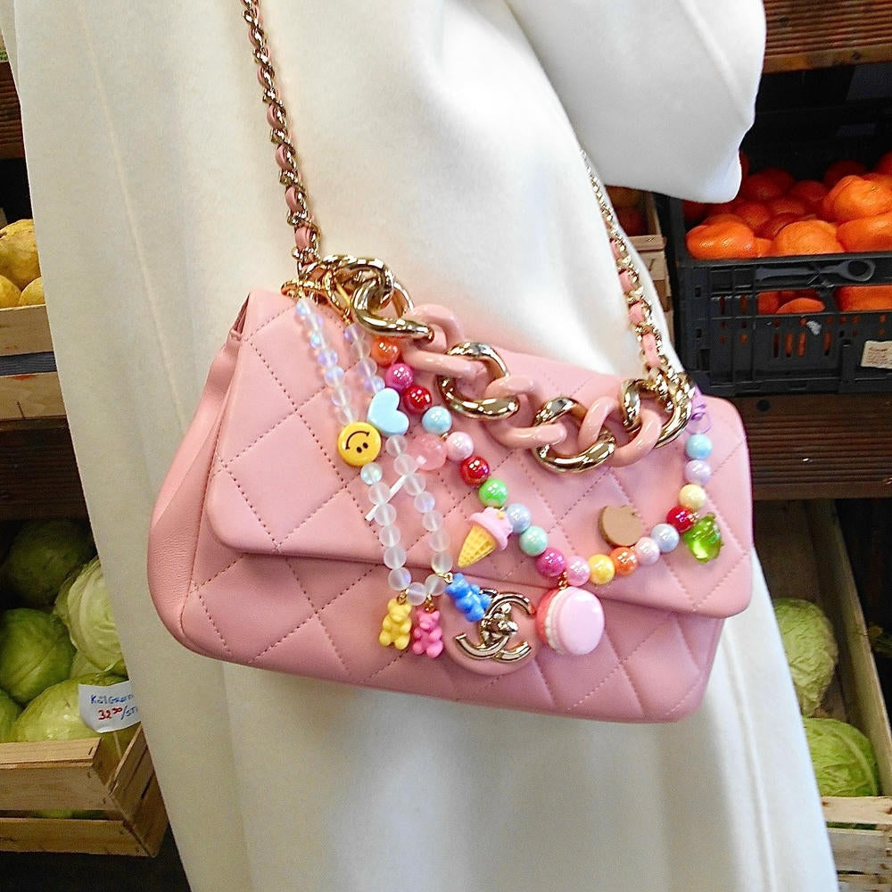Acrylic Candy Keychain Cute Ice Cream Bag Charm DIY JX250802D