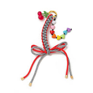 Dopamine Rainbow Bow Cherry Heart Keychain Bag Charm