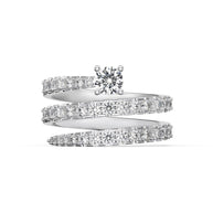 Round CZ Iced Out Spiral Ring JDY120956