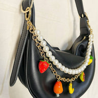 Double-Layered Beaded Fruit Pendant DIY Bag Charm JX251701Q01