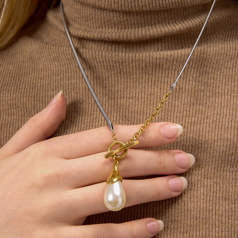 Pearl Necklace | European Stainless Steel Fall Jewelry