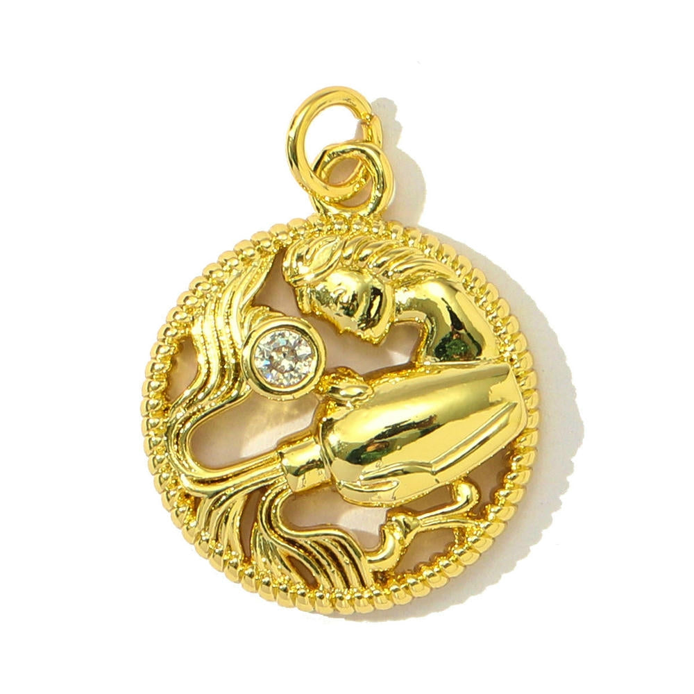 Personalized Zodiac Pendant | Libra Scorpio Zircon Charm