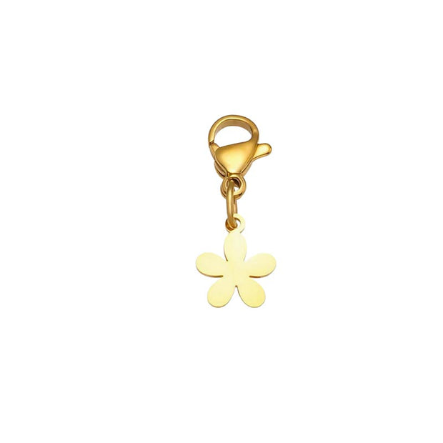 Stainless Steel Flower Charm