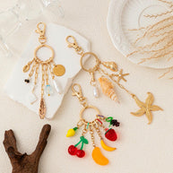 Copper DIY Keychain Bag Charm Multi-element Pendant JX251703U