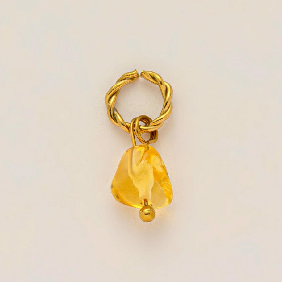 Stainless Steel 12 Month Birthstone Pendant Adjustable Charm