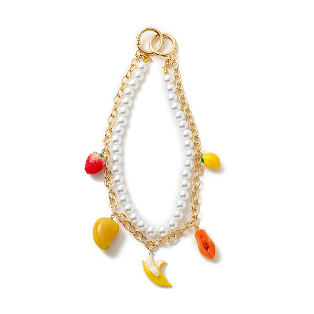 Double-Layered Beaded Fruit Pendant DIY Bag Charm JX251701Q01