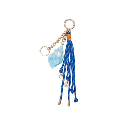Blue Conch Braided Rope Keychain JMK68998