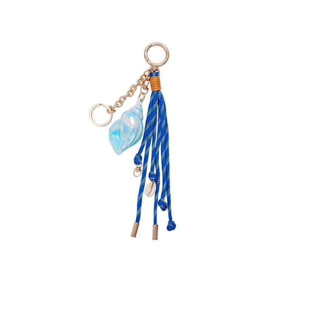 Blue Conch Braided Rope Keychain JMK68998