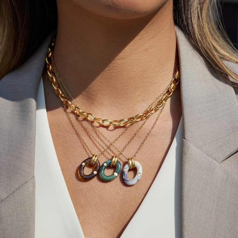 Original Resin Necklace | 18K Gold Plated Fade-Resistant