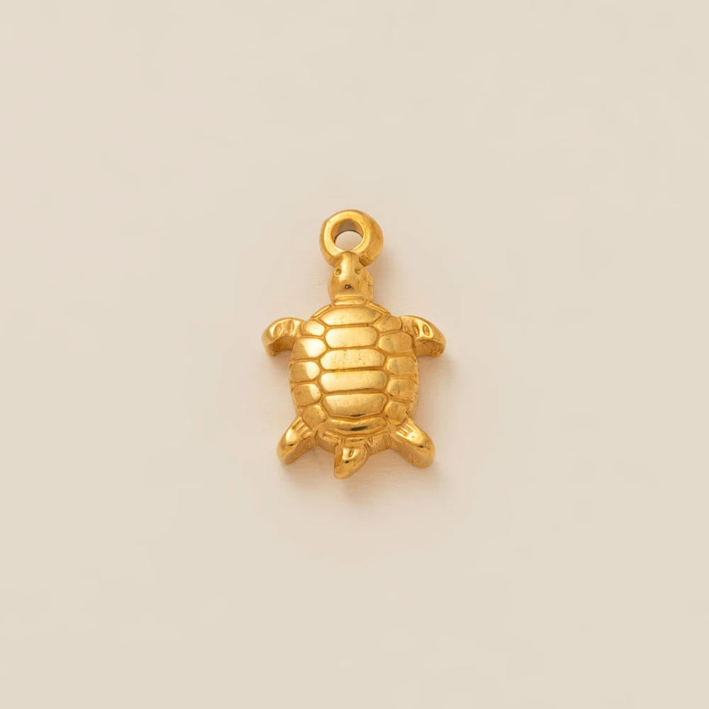 DIY Sea Creatures Pendant Steel 18K Gold Plated Women