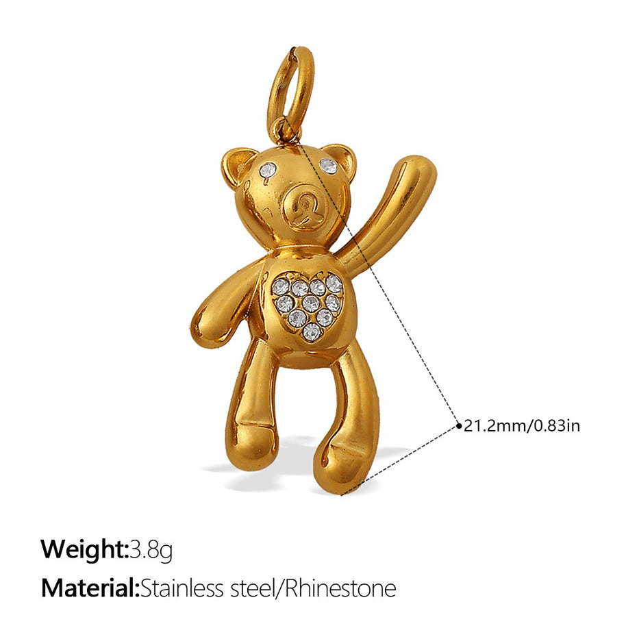Cute Animal Charm Set Steel 18K Gold Plated DIY Versatile
