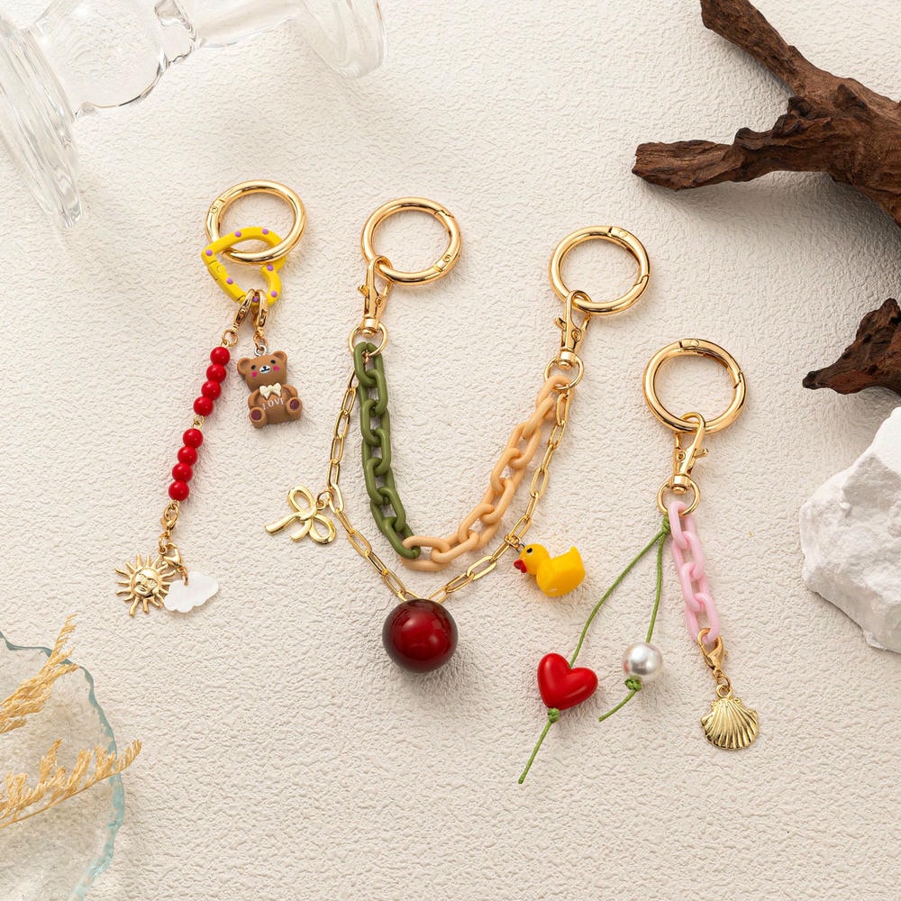 Mix-and-Match 18K Gold Plated Cute Elements DIY Bag Charms