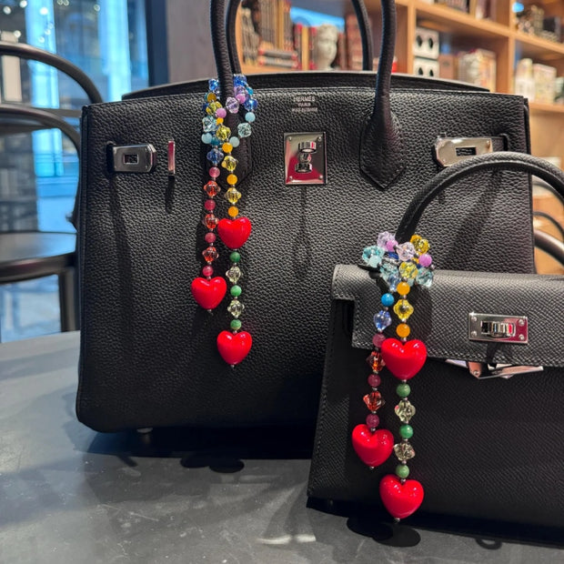 Acrylic Heart Bag Chain Macaron Color Ins Fashion DIY Charm