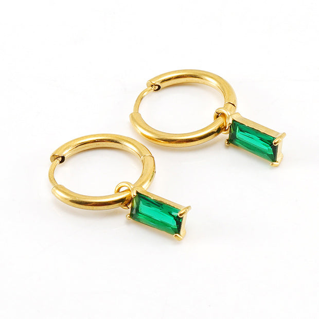 Zircon Hoop Earring